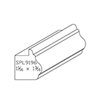 1-1/16" x 1-3/16" Poplar Custom Backband - SPL9196