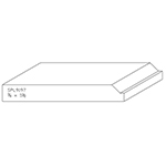 3/4" x 5-1/2" F/J Primed Poplar Custom Baseboard - SPL9197