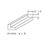 1/2" x 3/4" Custom Red Oak Miscellaneous Moulding - SPL9223