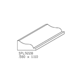 0.580" x 1.110" Quarter Sawn Red Oak Custom Bed Moulding - SPL9228