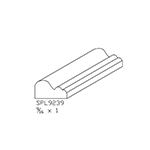 9/16" x 1" Clear Western Red Cedar Custom Bed Moulding - SPL9239