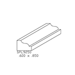 0.600" x 0.845" Quarter Sawn White Oak Custom Shoe Moulding - SPL9250