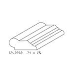 0.740" x 1-3/4" Hickory Custom Cabinet Moulding - SPL9252