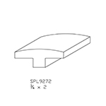 3/4" x 2" Hard Maple Custom T-Moulding - SPL9272