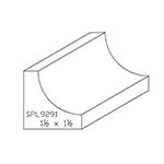 1-1/2" x 1-1/2" Knotty Eastern White Pine Custom Cove Moulding - SPL9291