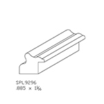 0.885" x 1-1/16" Red Oak Custom Backband - SPL9296