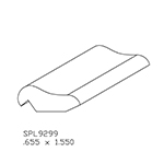 0.655" x 1.550" Hard Maple Custom Panel Moulding - SPL9299