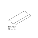 9/16" x 7/8" Brazilian Cherry Custom Shoe Moulding - SPL9314