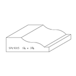 1-1/8" x 3-3/8" Poplar Custom Casing - SPL9315