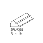 3/8" x 5/8" Poplar Custom Shoe Moulding - SPL9321