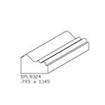 0.795" x 1.145" Custom Poplar Miscellaneous Moulding - SPL9324