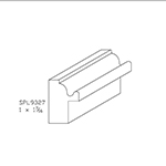 1" x 1-7/16" Knotty Eastern White Pine Custom Backband - SPL9327