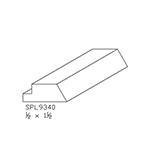 1/2" x 1-1/4" Custom Poplar Miscellaneous Moulding - SPL9340