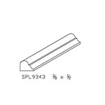 3/8" x 1/2" Poplar Custom Shoe Moulding - SPL9343