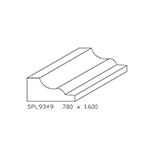 0.780" x 1.600" White Oak Custom Bed Moulding - SPL9349