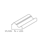 3/4" x 1.235" Poplar Custom Bed Moulding - SPL9351