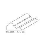 3/4" x 1-5/8" Cherry Custom Bed Moulding - SPL9365