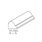 3/4" x 7/8" Cherry Custom Shoe Moulding - SPL9366