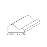 7/8" x 1.844" Ash Custom Bed Moulding - SPL9370