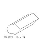 1-1/16" x 1-1/4" F/J Primed Poplar Custom Corner Bead - SPL9378