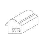 1-1/2" x 1-3/4" Poplar Custom Backband - SPL9379