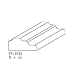 3/4" x 1-3/4" Hickory Custom Bed Moulding - SPL9381