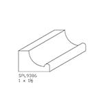 1" x 1-1/2" Ash Custom Cove Moulding - SPL9386