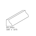 0.600" x 0.675" African Mahogany Custom Accessory Moulding - SPL9403