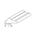 5/8" x 1-9/16" Hickory Custom Bed Moulding - SPL9412