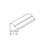 5/8" x 3/4" Natural Alder Custom Shoe Moulding - SPL9418