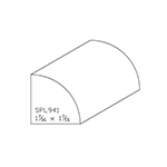 1-7/16" x 1-7/16" White Oak Custom Quarter Round - SPL941