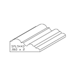 0.860" x 2" Poplar Custom Bed Moulding - SPL9443