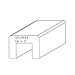 1-1/2" x 2" Custom Hard Maple Miscellaneous Moulding - SPL9444