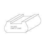 1-1/2" x 3-3/16" Quarter Sawn White Oak Custom Shoe Rail - SPL9461
