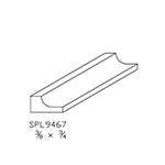 3/8" x 3/4" Natural Alder Custom Shoe Moulding - SPL9467