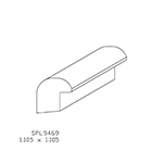 1.094" x 1-1/8" Knotty Eastern White Pine Custom Backband - SPL9469