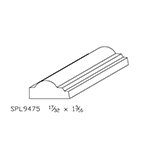 0.531" x 1-3/16" Clear Western Red Cedar Custom Shoe Moulding - SPL9475