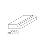 7/16" x 1-3/8" Custom Cherry Miscellaneous Moulding - SPL9479