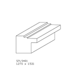 1.270" x 1.531" White Oak Custom Backband - SPL9481