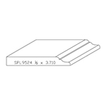 1/2" x 3.710" Knotty Eastern White Pine Custom Baseboard - SPL9524