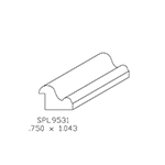 3/4" x 1-5/16" Hickory Custom Backband - SPL9531