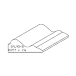 0.857" x 2-1/4" F/J Primed Poplar Custom Casing - SPL9548