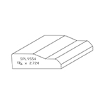 0.813" x 2.724" Knotty Eastern White Pine Custom Shoe Moulding - SPL9554