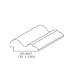 0.795" x 1.964" Poplar Custom Base Cap - SPL9557