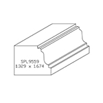 1.329" x 1.674" Ash Custom Crown Moulding - SPL9559