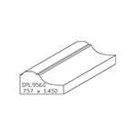 0.757" x 1.450" Ash Custom Shoe Moulding - SPL9560