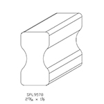 1-1/2" x 2-13/16 Cherry Custom Handrail - SPL9578