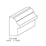 1.045" x 1.840" F/J Primed Poplar Custom Backband - SPL9585