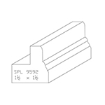 1-1/2" x 1-1/2" Hard Maple Custom Light Rail - SPL9592