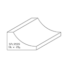 1-1/4" x 2-1/16" Ash Custom Cove Moulding - SPL9599